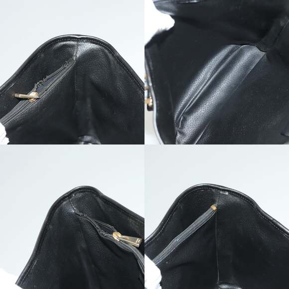 CELINE Macadam Canvas Tote Bag Pvc Leather Black Gold - Picture 12 of 13